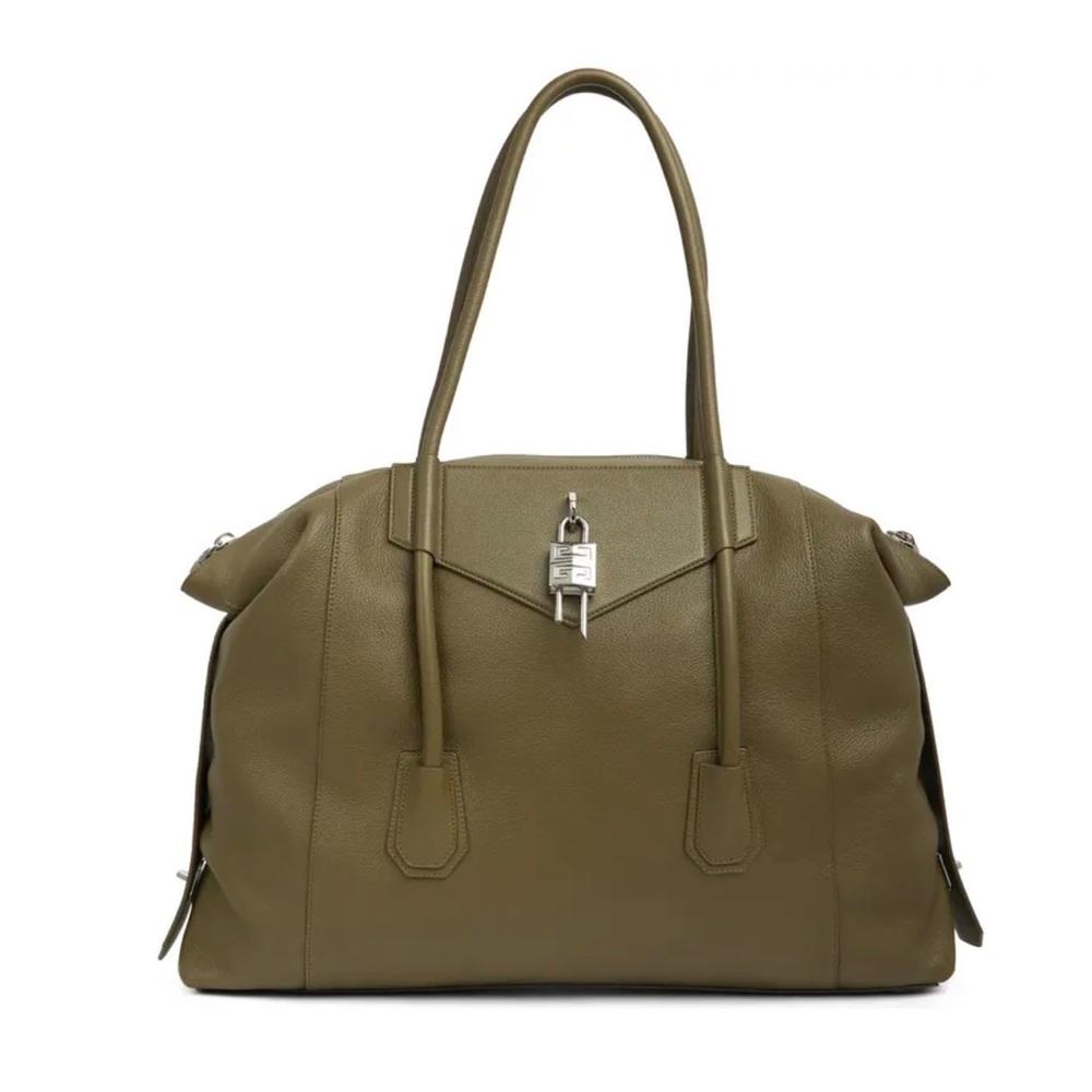 GIVENCHY Large Antigona Lock Leather Tote W Silver Removable Lock